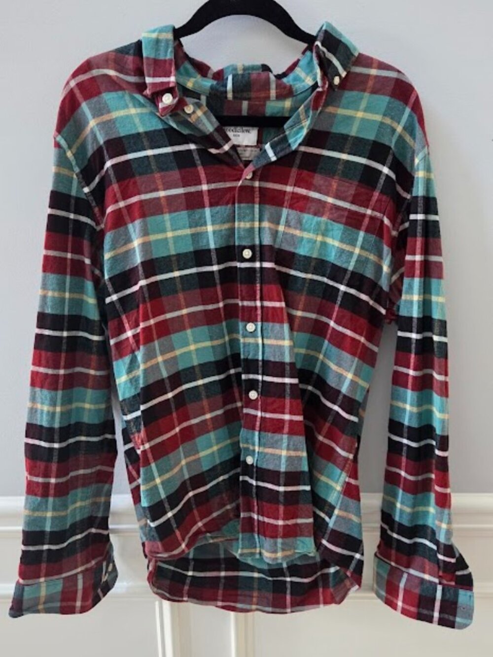 Blue and Red Flannel Shirt